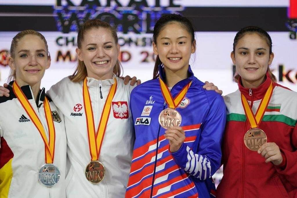教育部體育署-恭喜!!空手道文姿云選手榮獲「2018年空手道世界錦標賽」銅牌