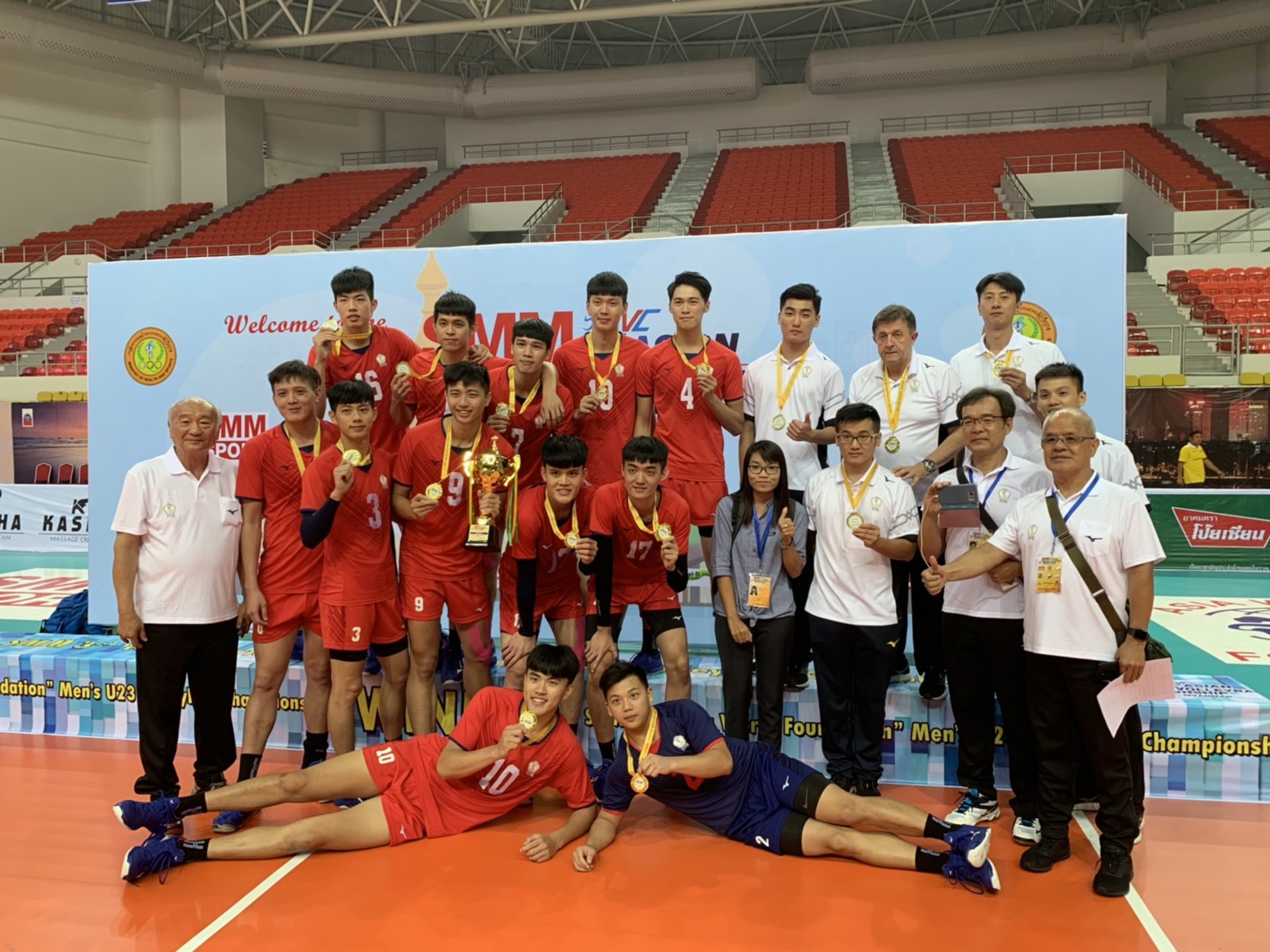 (圖)中華隊於U23男排亞錦賽奪冠合照