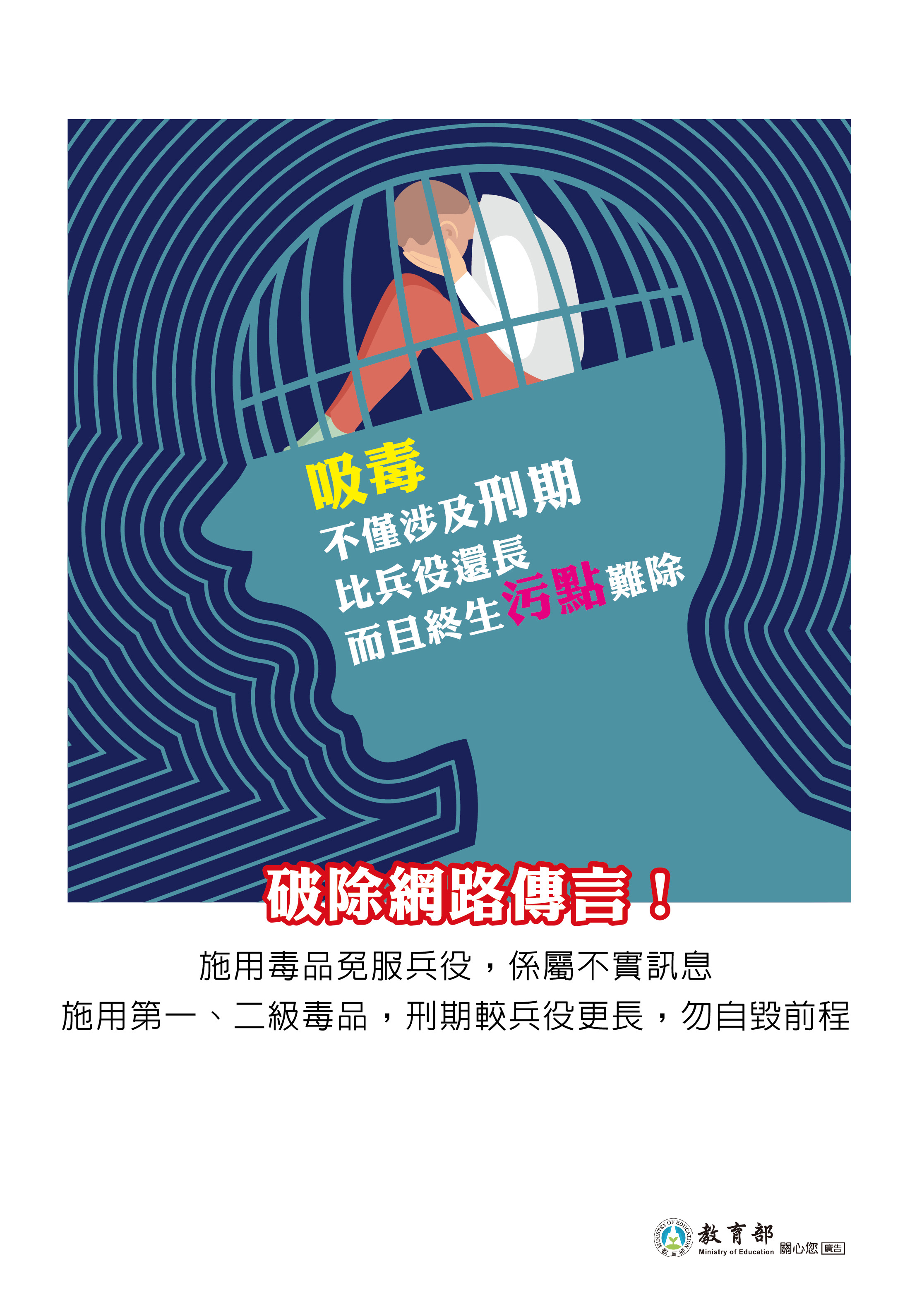 (圖)防治學生藥物濫用宣導海報