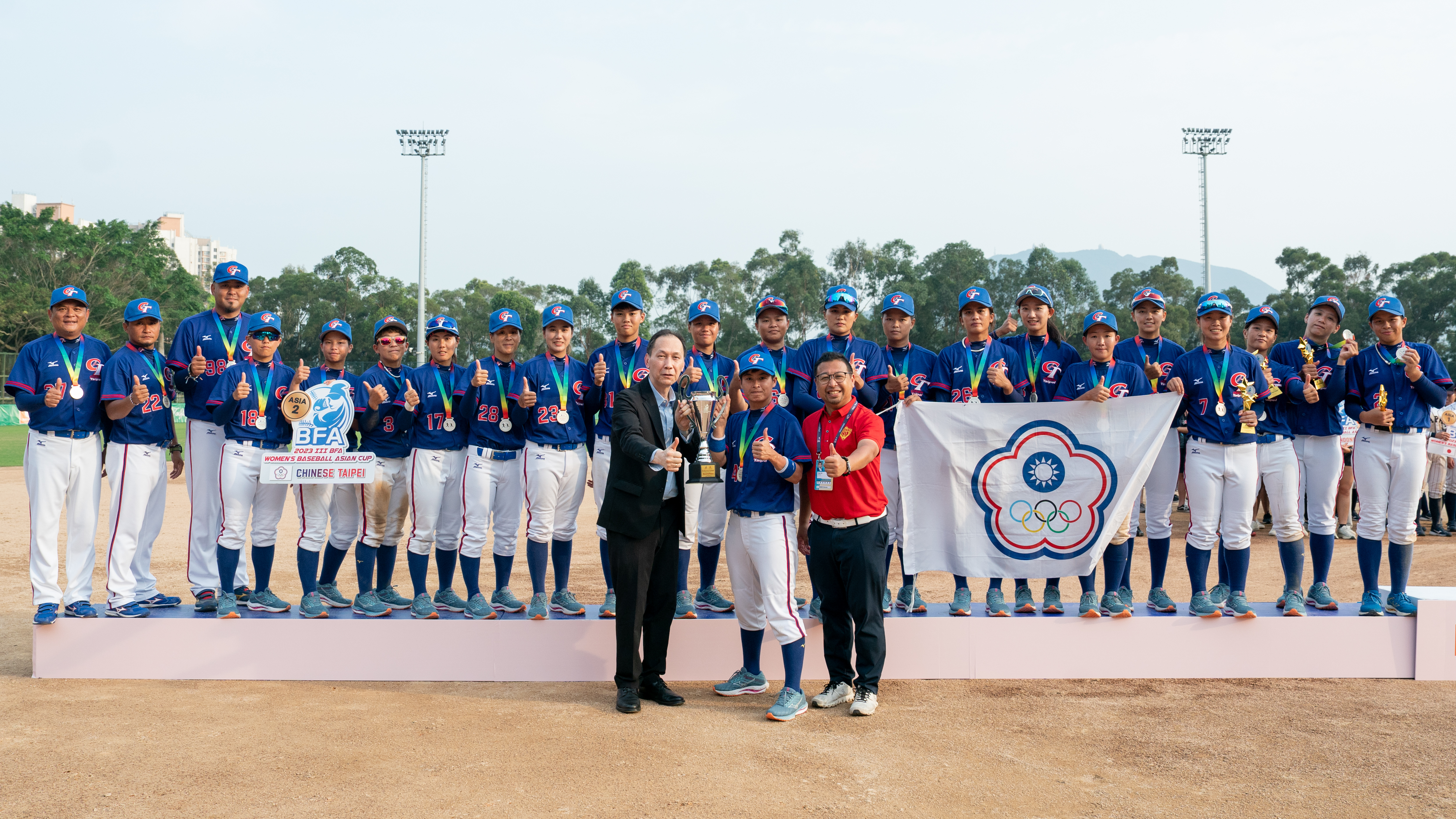 (圖)2023年亞洲盃女子棒球錦標賽中華隊奪得亞軍，取得世界盃參賽資格