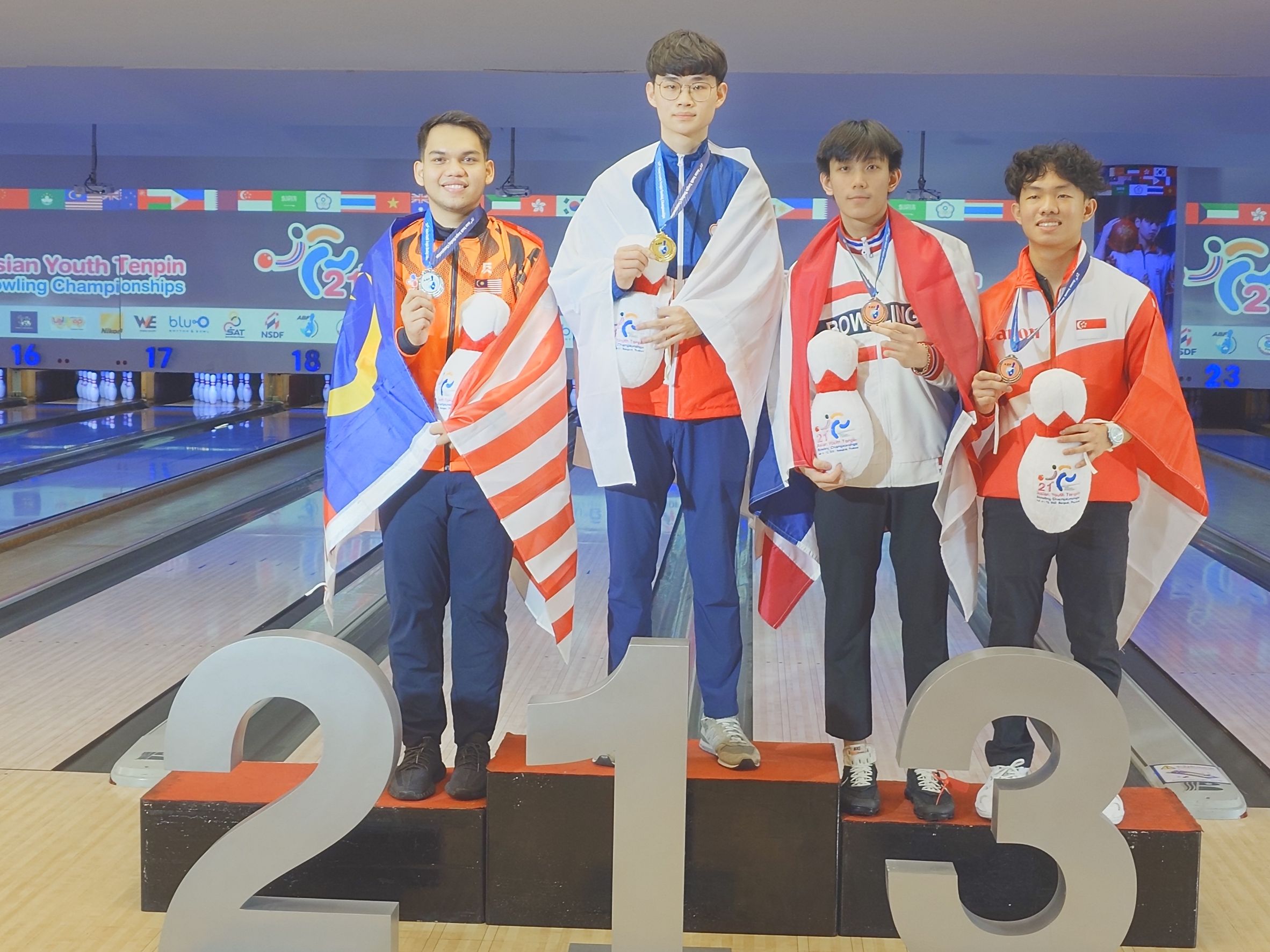 (圖)藍少崗選手榮獲男子個人項目金牌，照片出處為中華民國保齡球協會
