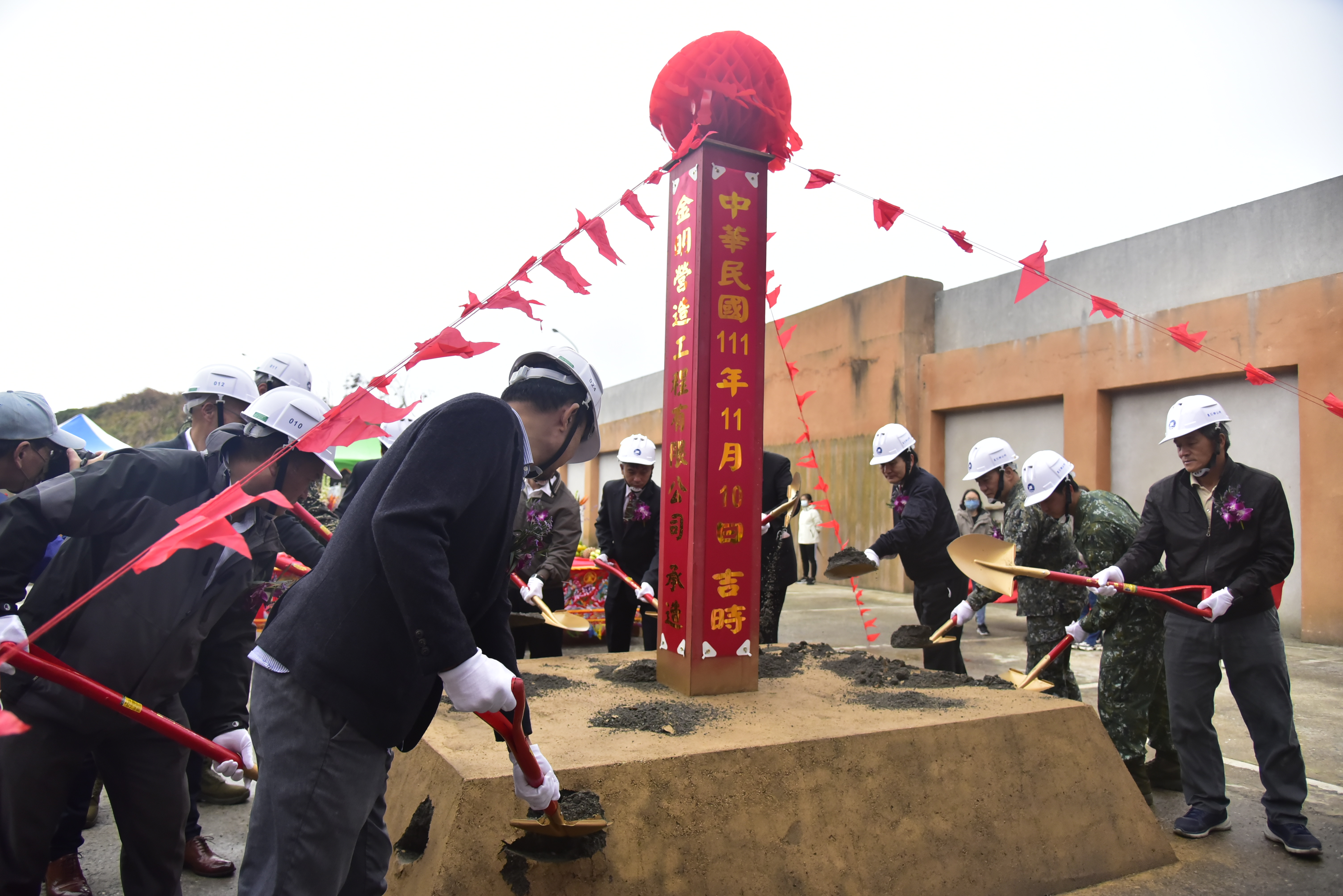 (圖)Work begins on the Tungyin Township Multi-Sport Health Center, Lienchang County’s northernmost mixed sports center.