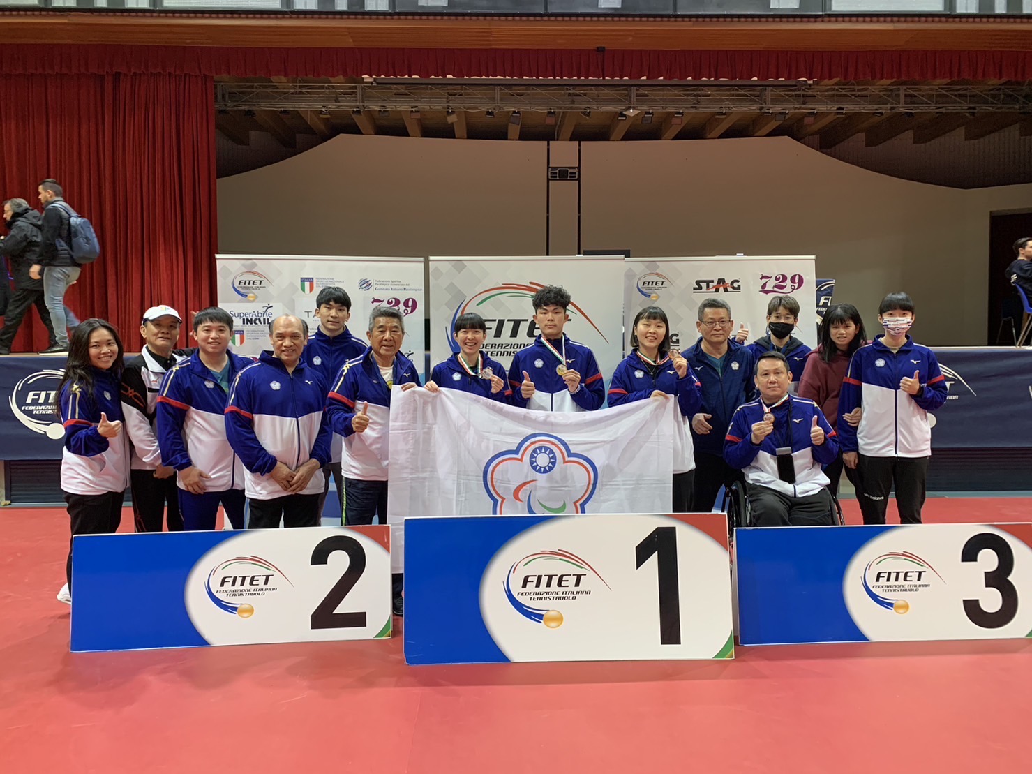 (圖)Taiwan’s para table tennis team took part in the 2023 Italy Para Table Tennis Open and won three Gold, two Silver and two Bronze.