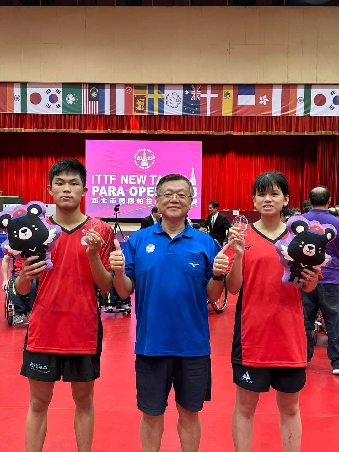 (圖)Taiwan’s team won four gold, four silver and seven bronze at the 2023 ITTF New Taipei Para Open