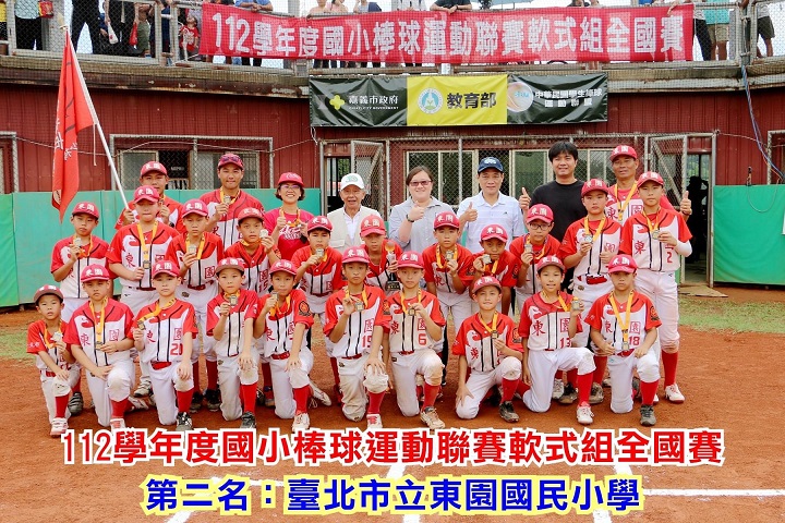 (圖)Taipei City Dongyuan Elementary School won second place in the 2024 Elementary School Baseball League Softball National Competition.