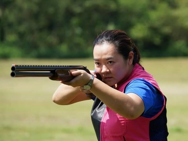 (圖)Shooter Lin Yi-chun qualified for the 2024 Paris Olympics. (Provided by the Chinese Taipei Shooting Association)