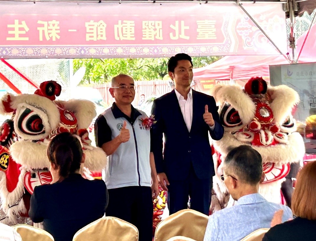 (圖)On July 15, 2024, at the groundbreaking ceremony of the Taipei Sports Hall-Xinsheng Hall, a lion dance was performed to pray for protection from the gods and the smooth progress of the project.