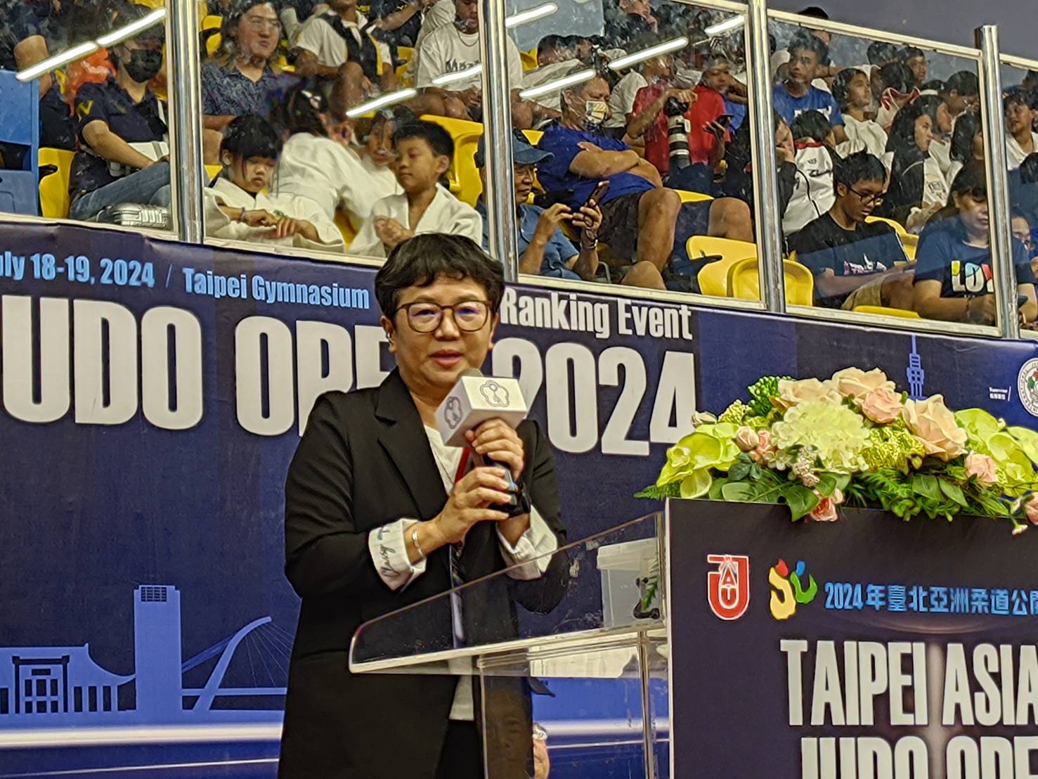 (圖)Senior Specialist Lai Jing-ting of the International and Cross-Strait Sports Division of the SA attended the opening ceremony of the 