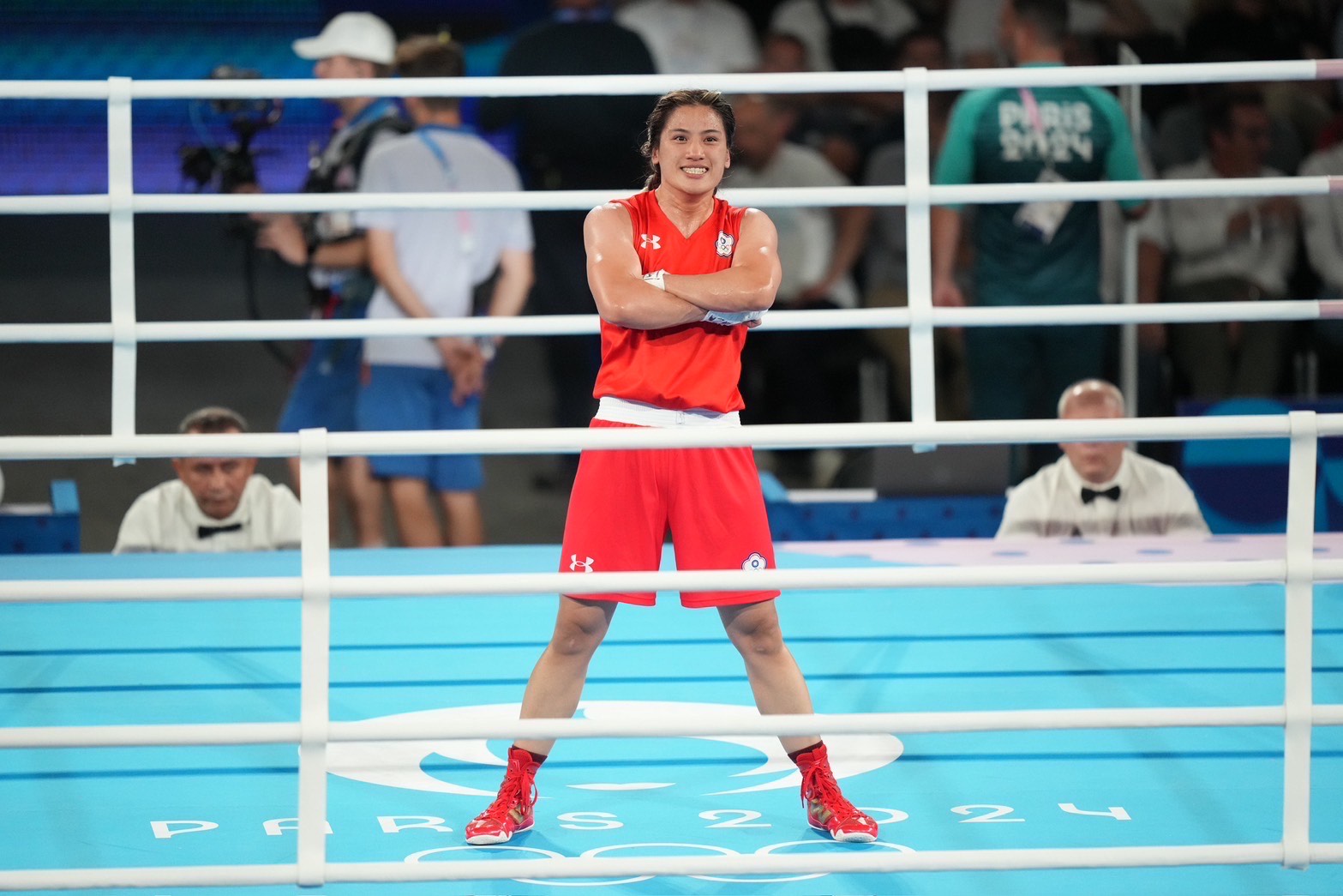 (圖)Taiwanese female boxer Chen Nien-chin won bronze medal at the Paris Olympics