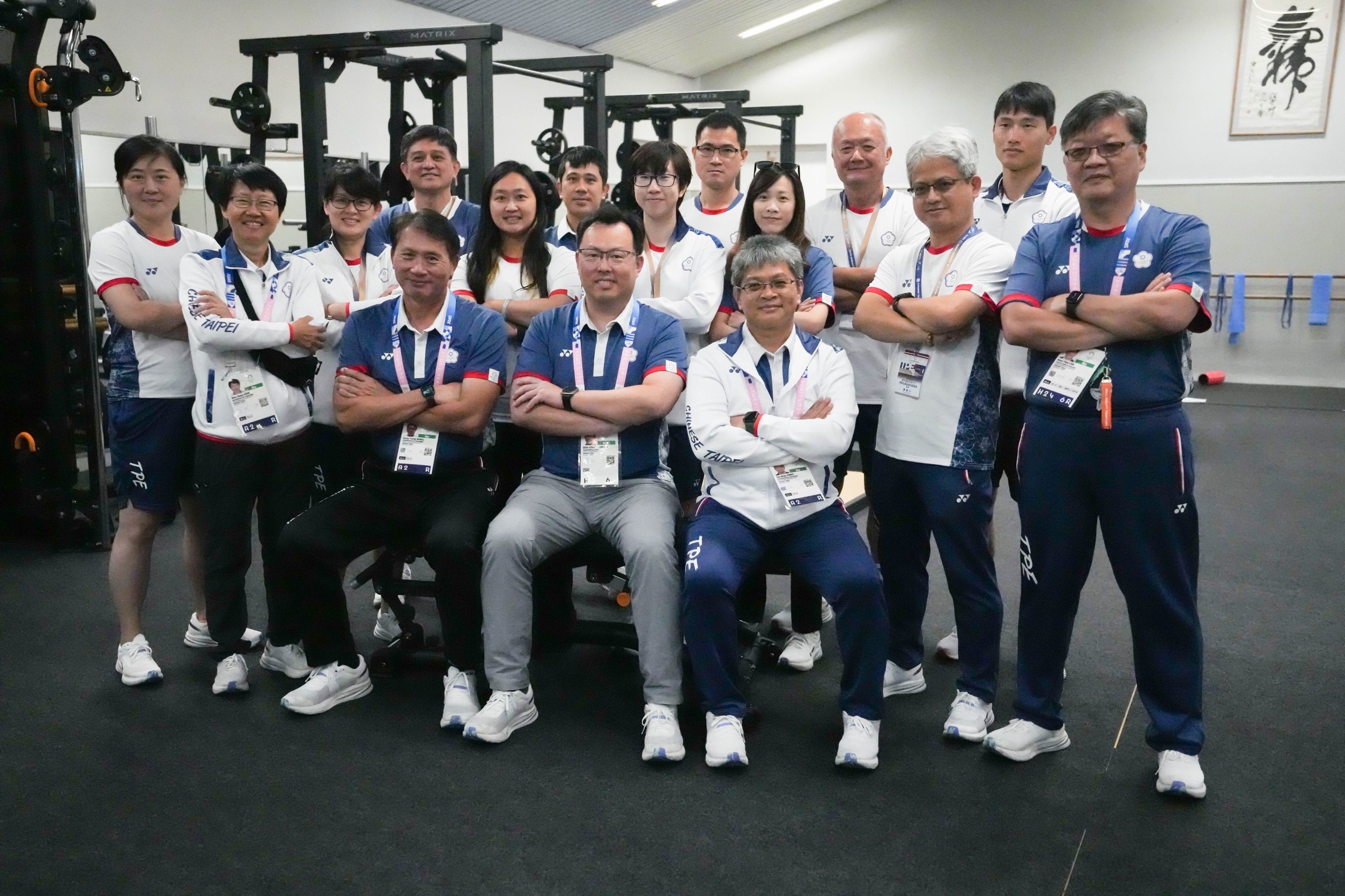 (圖)The Sports Administration, together with the National Sports Training Center and the Taiwan Institute of Sports Science, established a well-equipped weight training room and training venue at the Municipal Sports Center in Levallois, France.