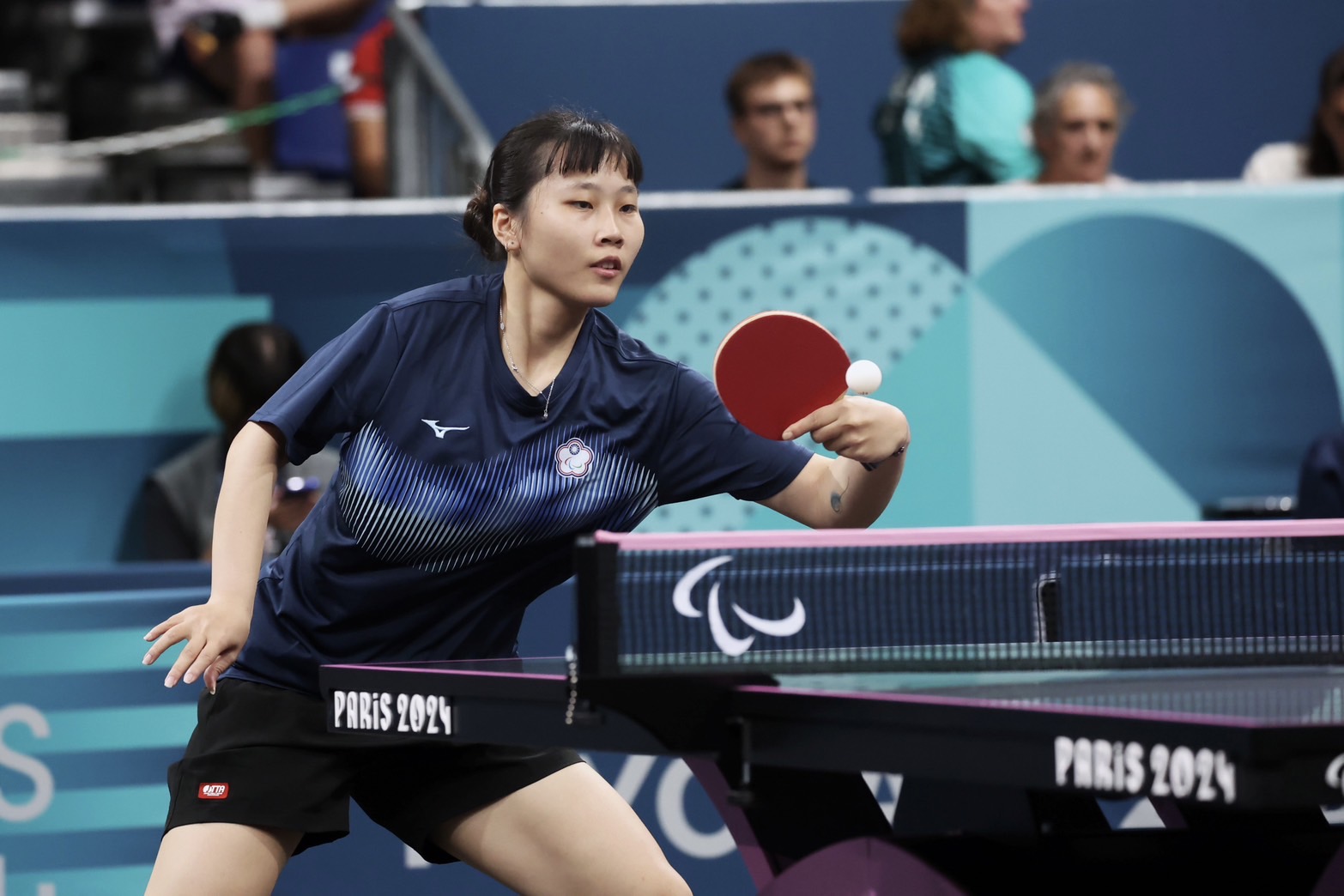 (圖)Table tennis player Tian Shiau-wen bagged a bronze medal in Paris Paralympic.