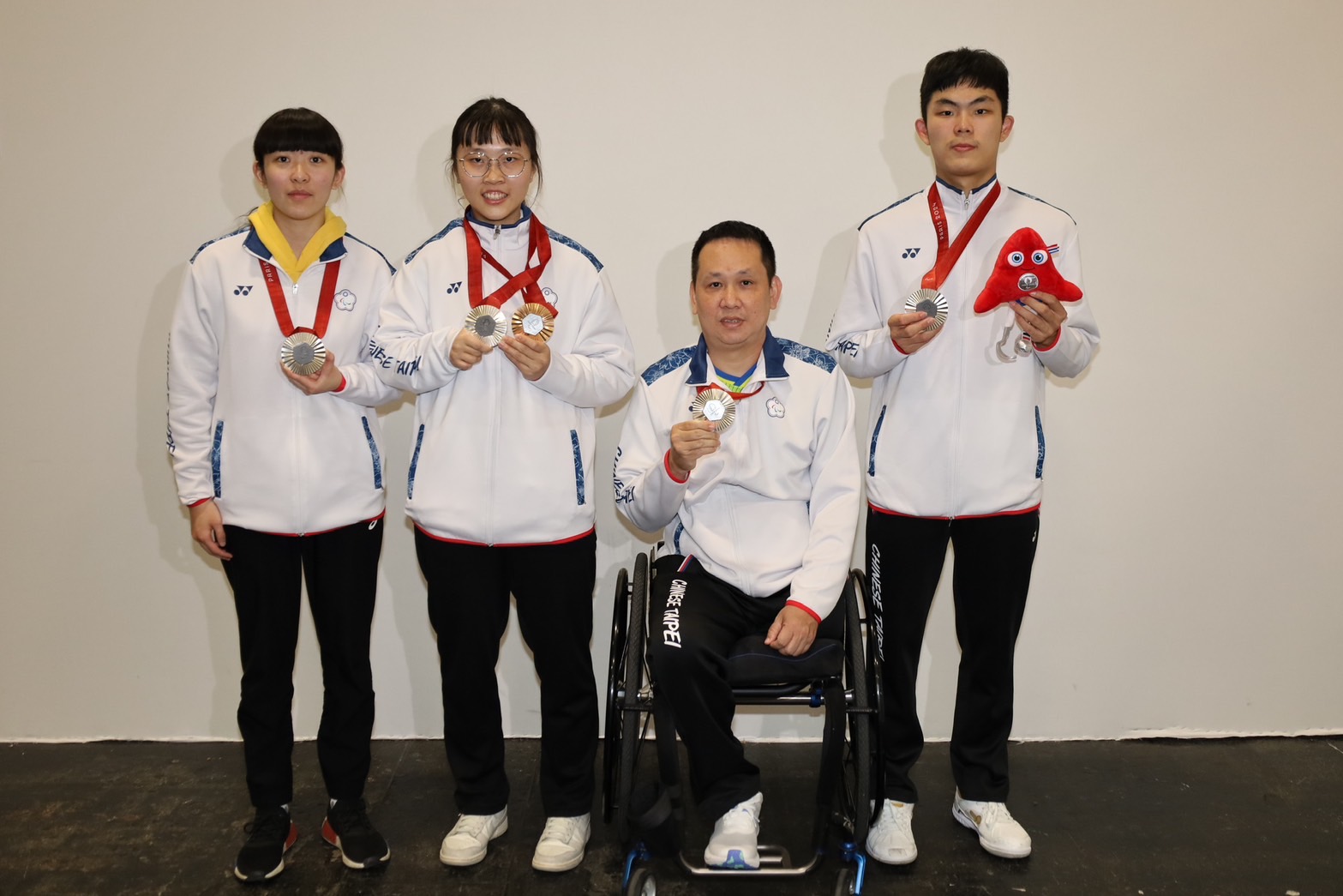 (圖)Taiwan’s table tennis team all won medals at the Paralympics.