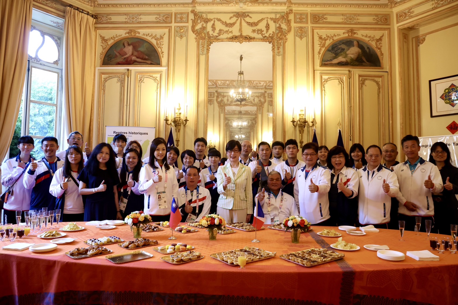 (圖)Taiwan’s Representative Office in France held a banquet to celebrate the delegation’s success at the Paris Paralympics.