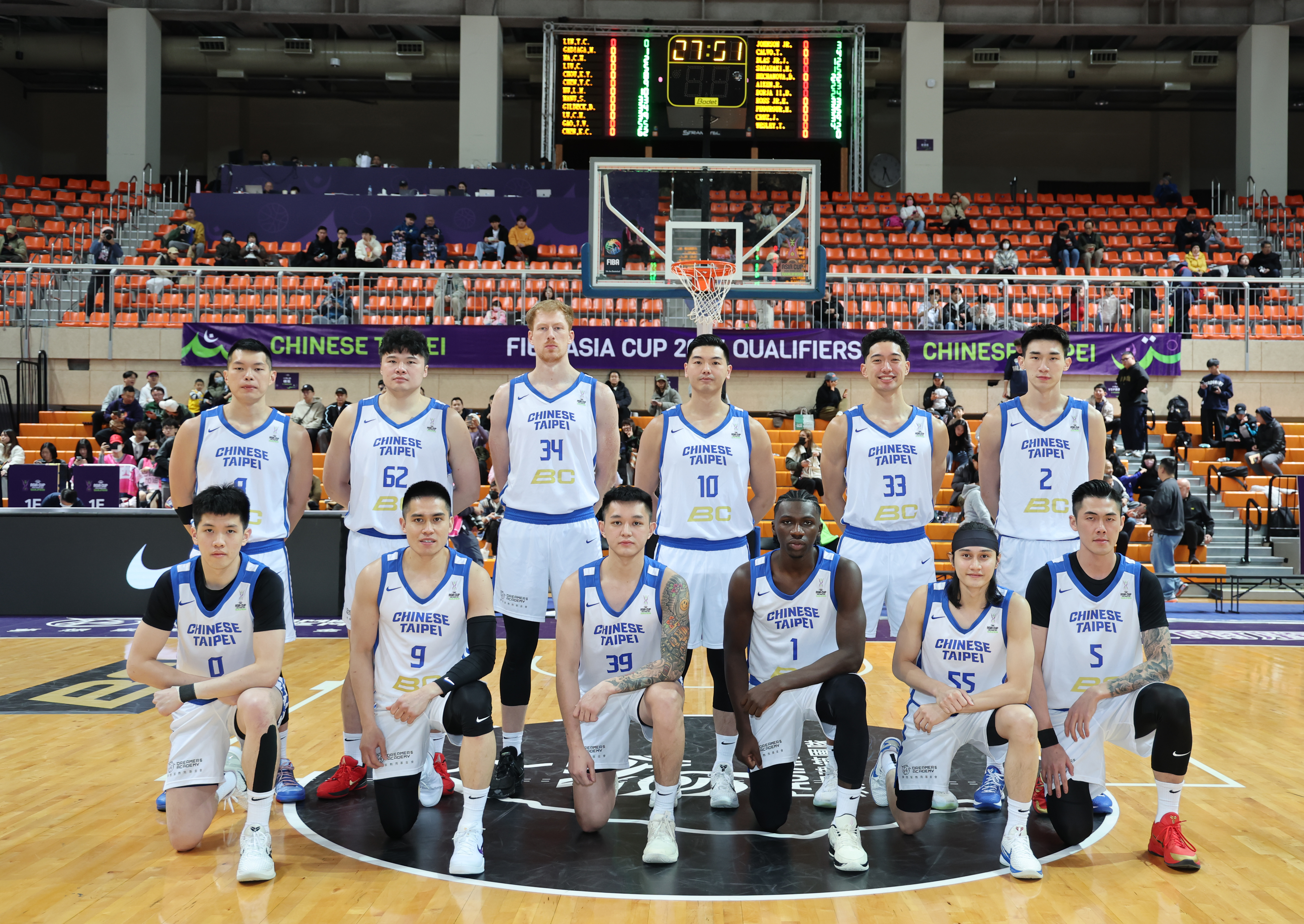(圖)The Taiwan national team played Guam in the FIBA Asia Cup Qualifiers Second Round Play-offs on March 19 and won by a whopping 40 points. (Photo provided by the Chinese Taipei Basketball Association)
