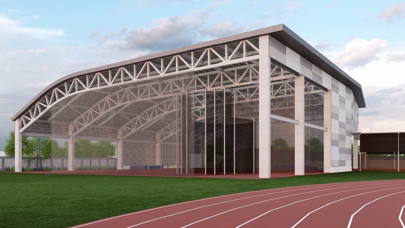 (圖)(附件照片1)1120407-1-Simulation diagram of the National Sports Training Center all-weather throwing field.