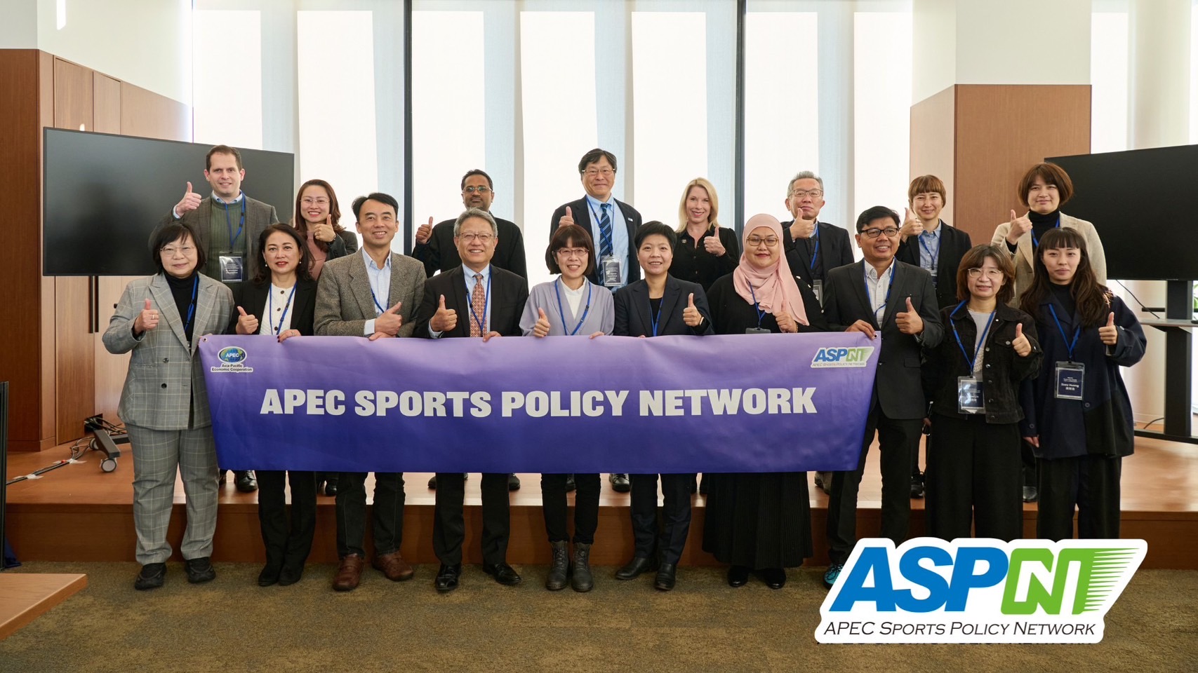 (圖)The 2025 ASPN Roundtable Meeting was held in Japan, and was attended by official representatives from 11 APEC economies, engaging in sharing best practices on sports policy.
