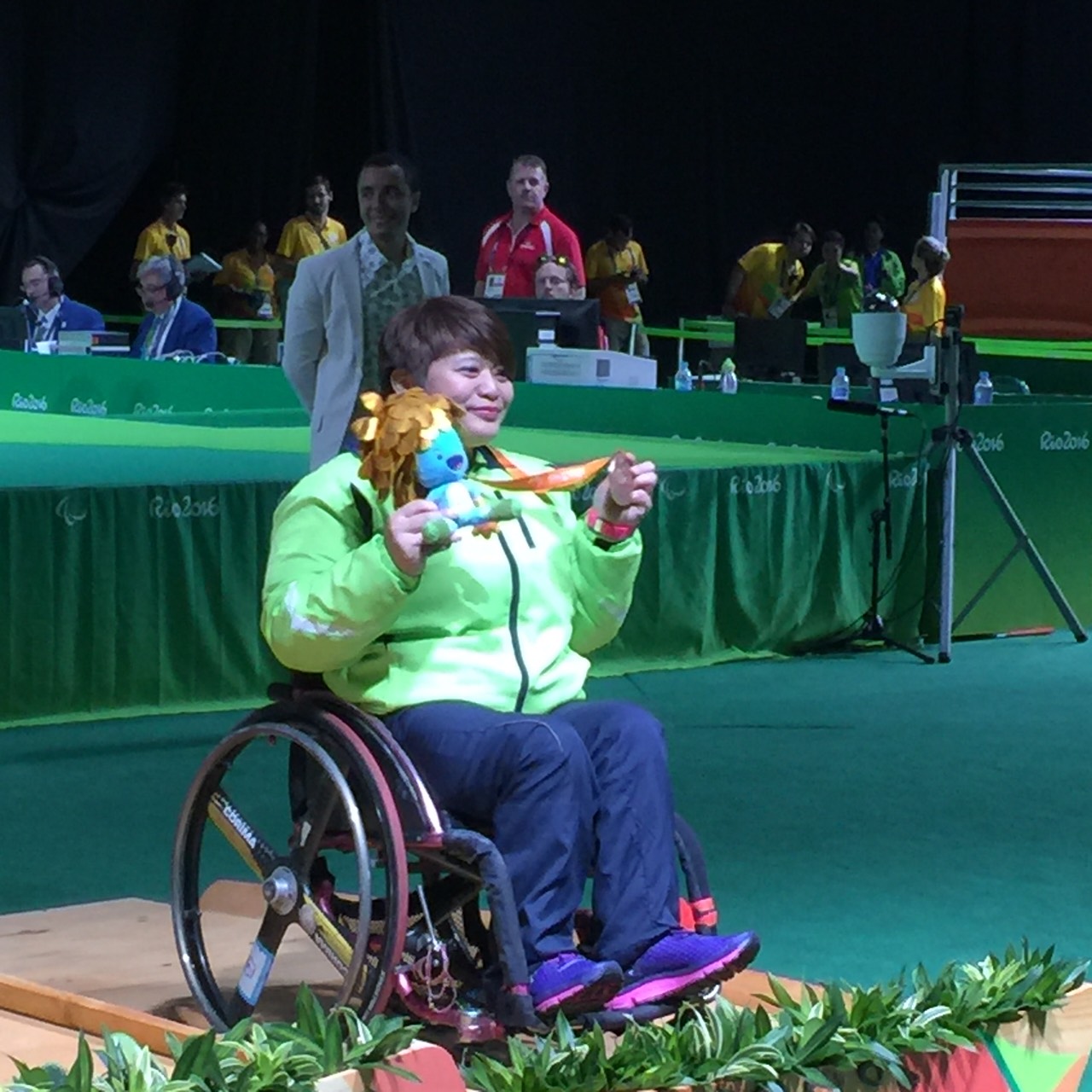 林資惠選手在女子健力79公斤級獲得銅牌
