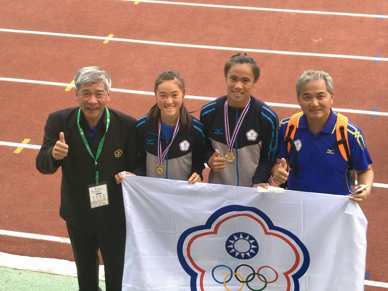 賀！2017年第2屆亞洲青少年田徑錦標賽林庭瑋選手(女子)及盧浩華選手(男子)各獲得110公尺跨欄金牌100公尺跨欄金牌