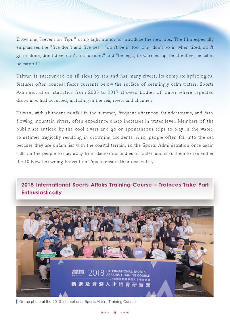 Sports Administration Newsletter 67 June 2018 p6